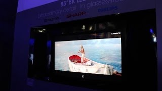 Sharp 8K 85 Glasses Free 3D TV