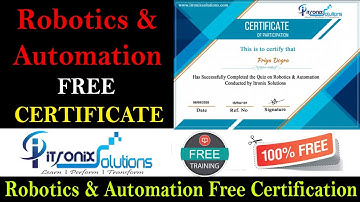 Robotics & Automation Certificate - ITRONIX SOLUTIONS Free Online Course and Training
