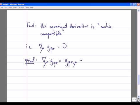 General Relativity, Lecture