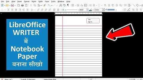 How to make Notebook paper in Libreoffice writer , Libreoffice me notebook page kaise banate hai