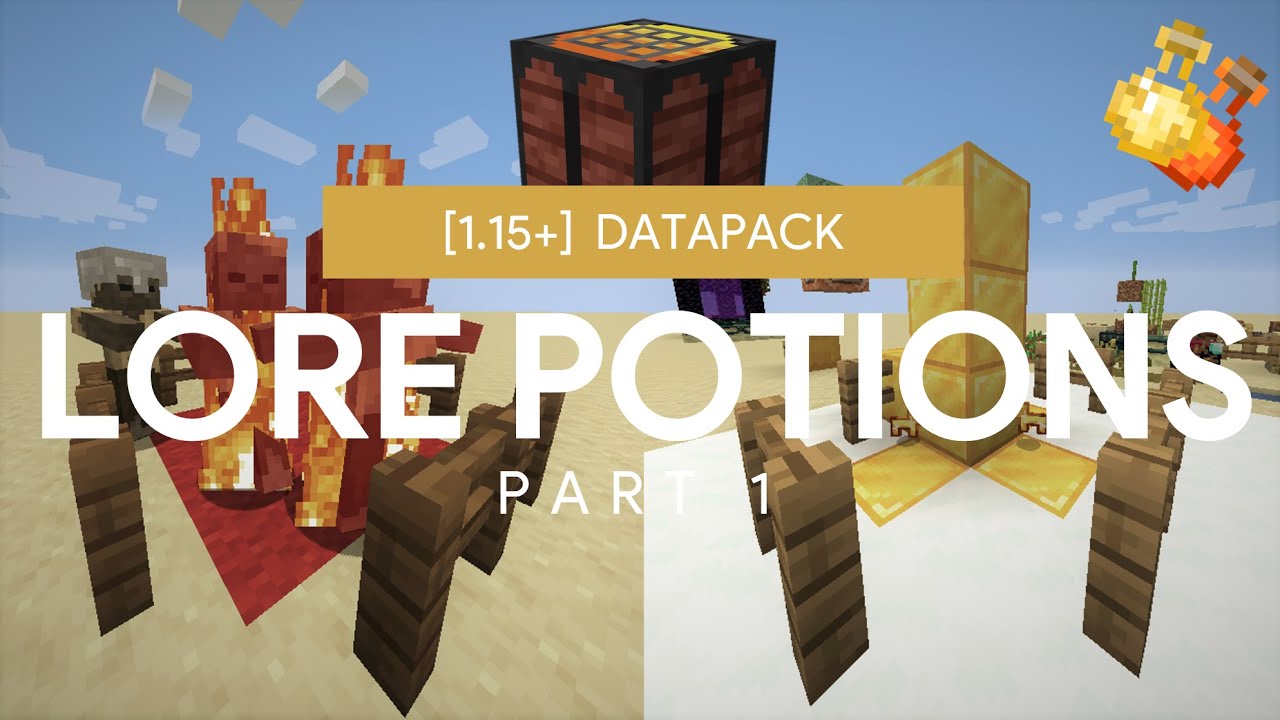 Minecraft Datapack - Lore Potions Part 1 (Curse of the Golden Touch & Curse of the Sunlight