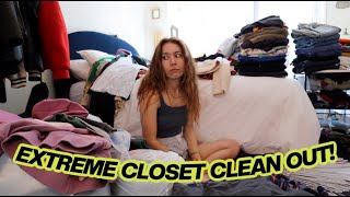 EXTREME closet clean out *I got rid of half my wardrobe*