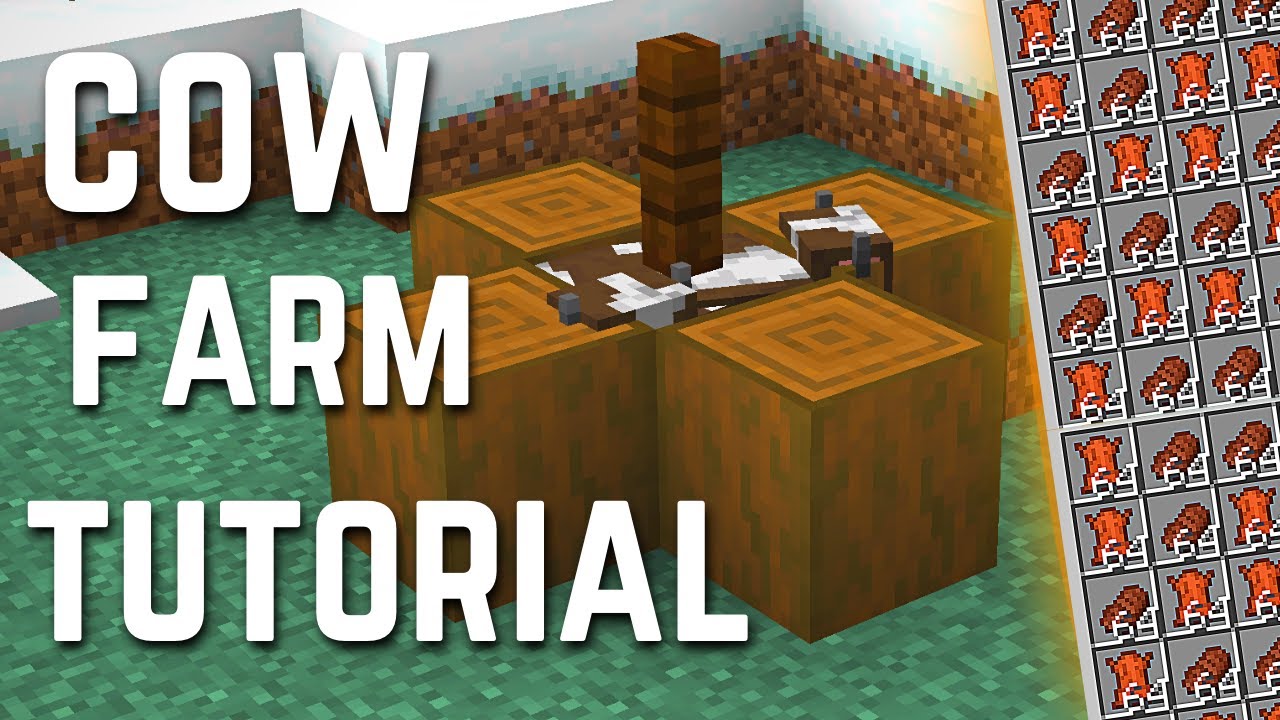 EASY COW FARM TUTORIAL Minecraft 1.20 YouTube
