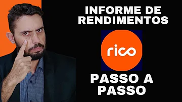 Como acessar informe de rendimentos Rico?