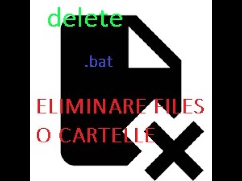 Eliminare un file o una cartella con un file batch