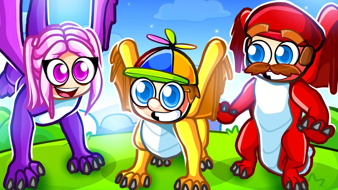Having a DRAGON FAMILY in Roblox!