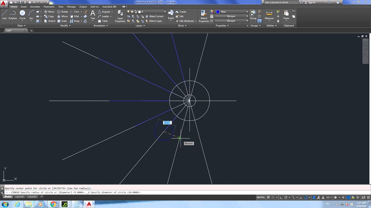 Cam Design By AutoCad - YouTube