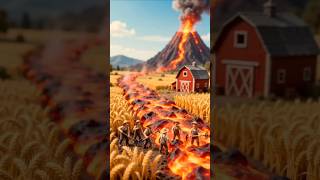 “Volcano Lava Floods the Farm 😱🌾 | Tiny Farmers Fight for Survival 🌋🔥 (AI Story)” #miniworldai