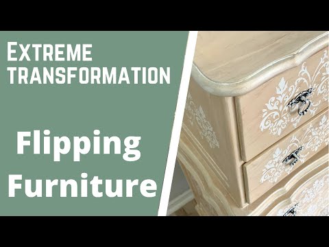 Video: Boho Style Furniture Makeover | Trash to Treasure Furniture Flip
