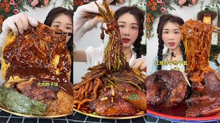 【ASMR】【MUKBANG】SPICY BBQ PORK BELLY| EATING SHOW |CHINESE MUKBANG |食べ |吃播 LOVE ASMR #咀嚼音asmr 
