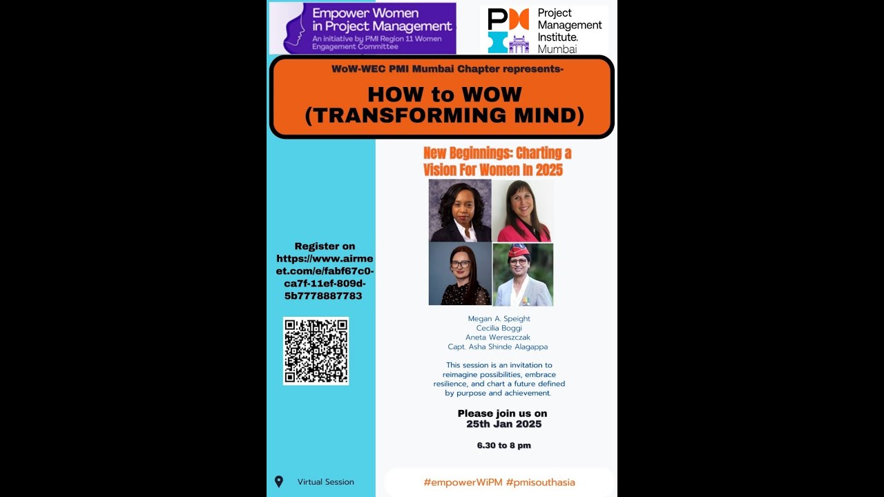 WOW WEC, PMI Mumbai Chapter hosts a webinar in series How To Wow, New Beginnings on 25.01.2025