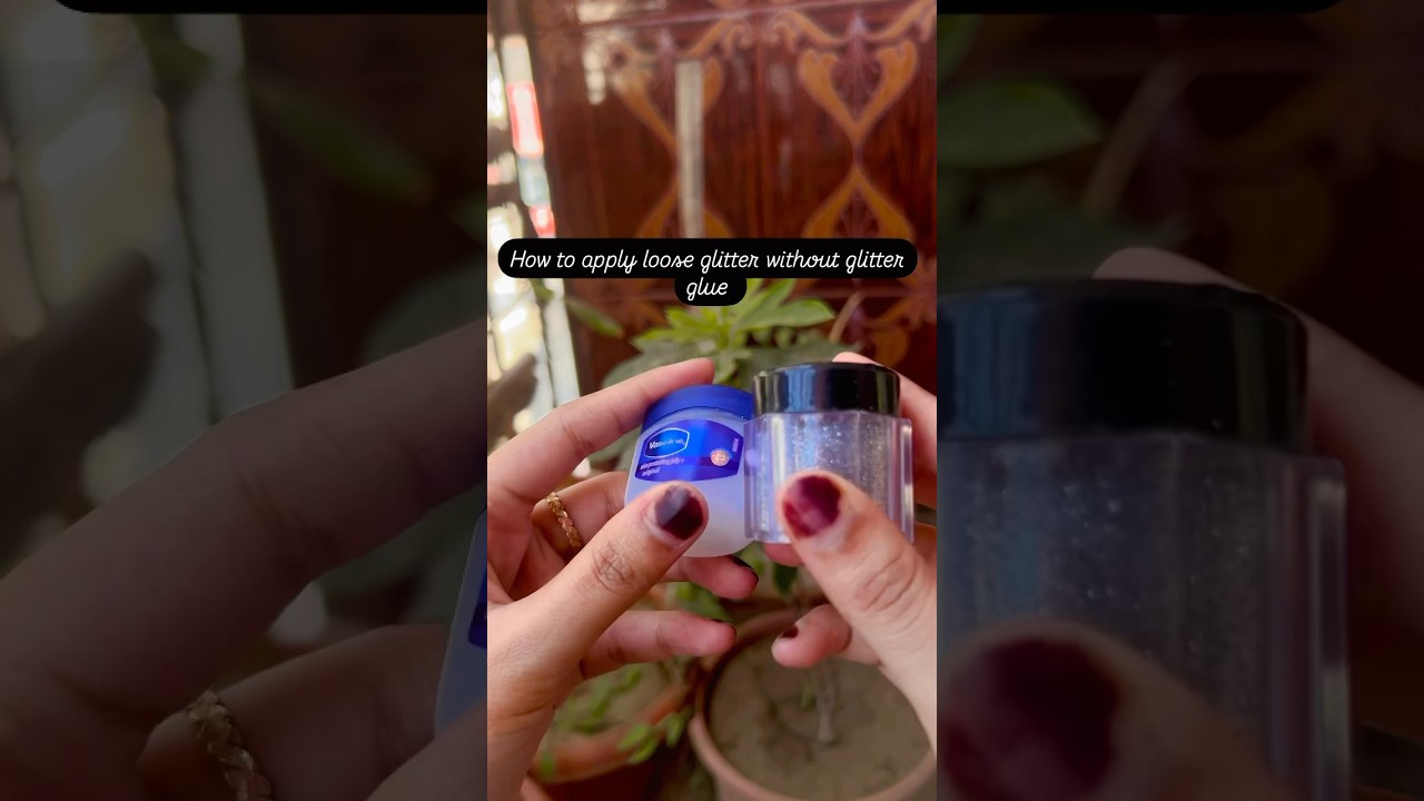Hack for applying loose glitter without glitter glue 