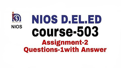 Nios -d.el.ed course-503, assignment-2 Questions-1 with Answer.
