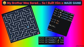 I made a Maze Game with a few Simple AI Prompts! (HTML, CSS & JS)