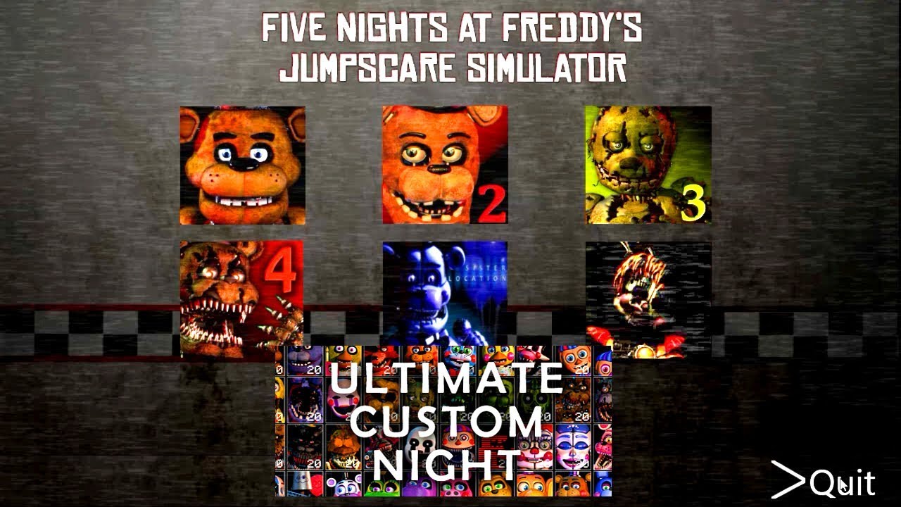 Ultimate Custom Night Fnaf 1 2 3 4 5 6 All Jumpscares S Doovi