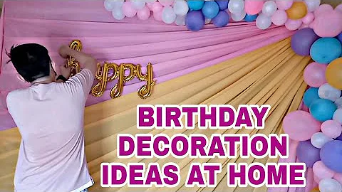 SIMPLE BIRTHDAY DECORATION IDEAS AT HOME | PLEATED...