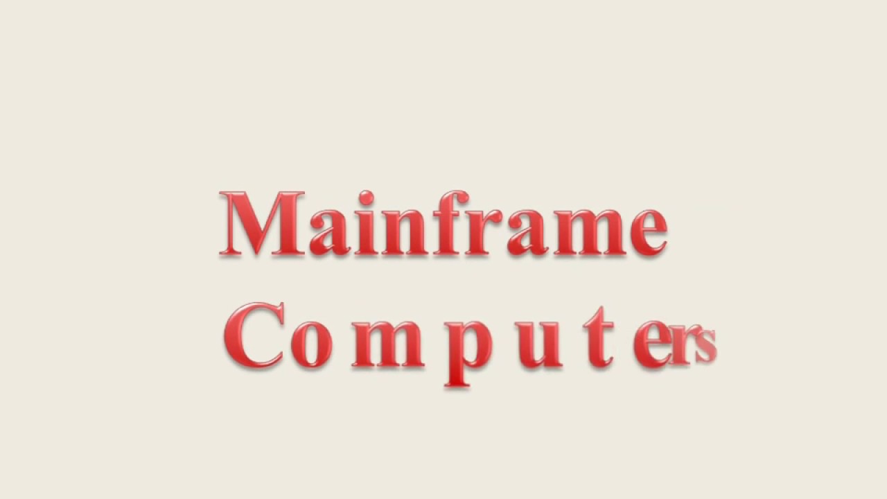 Mainframe Computers - YouTube