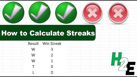 How to Calculate Streaks in Excel