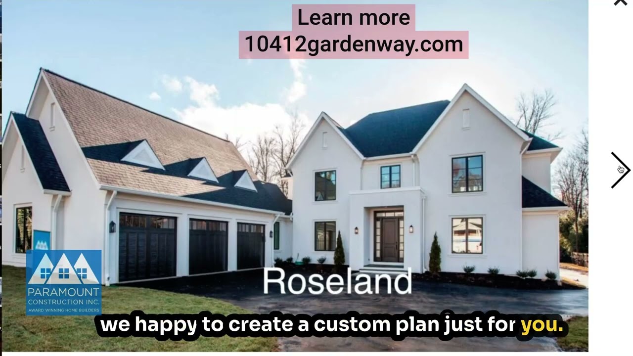 Potomac Luxury Corner Lot for Sale | Custom Home Plans Near Potomac Village | www.10412GardenWay.com