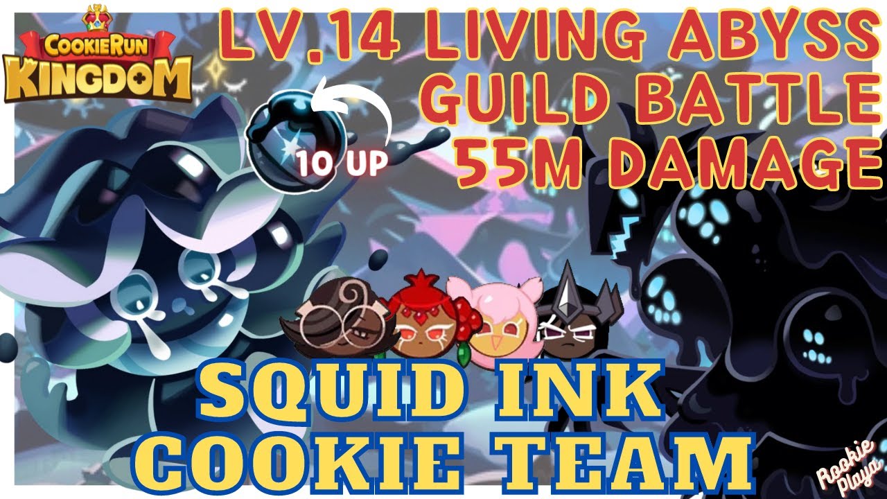 Guild Battle Level 14 Living Abyss 55M, Squid Ink cookie team Cookie
