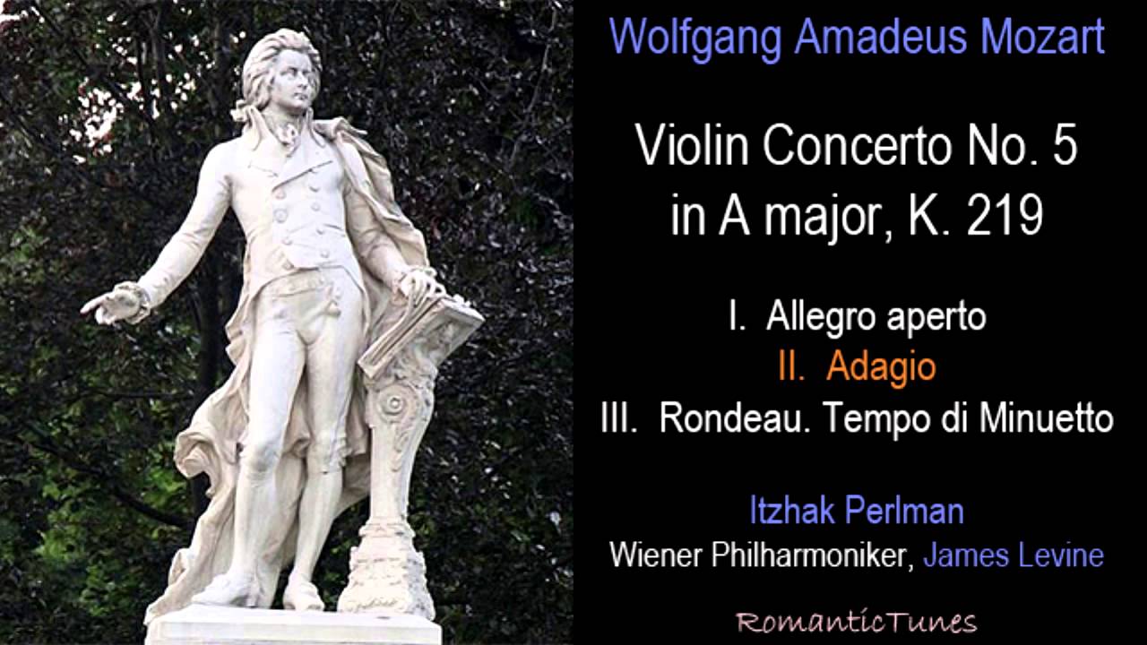 Mozart Violin Concerto No. 5 in A major, K. 219, Perlman, Levine