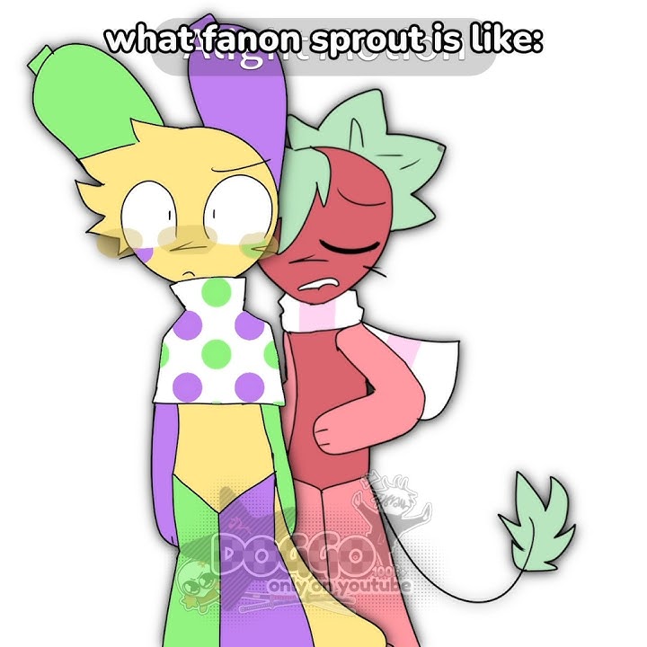 canon vs fanon sprout 👅 | #dandysworld #shorts | tw: berryfunnycake / original idea?