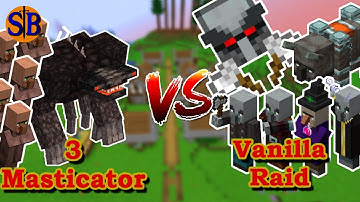 Can 3 Masticator (Undergarden) Defend against a REAL Vanilla Raid | Minecraft Mob Battle