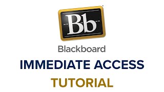CBU Immediate Access: Blackboard Tutorial