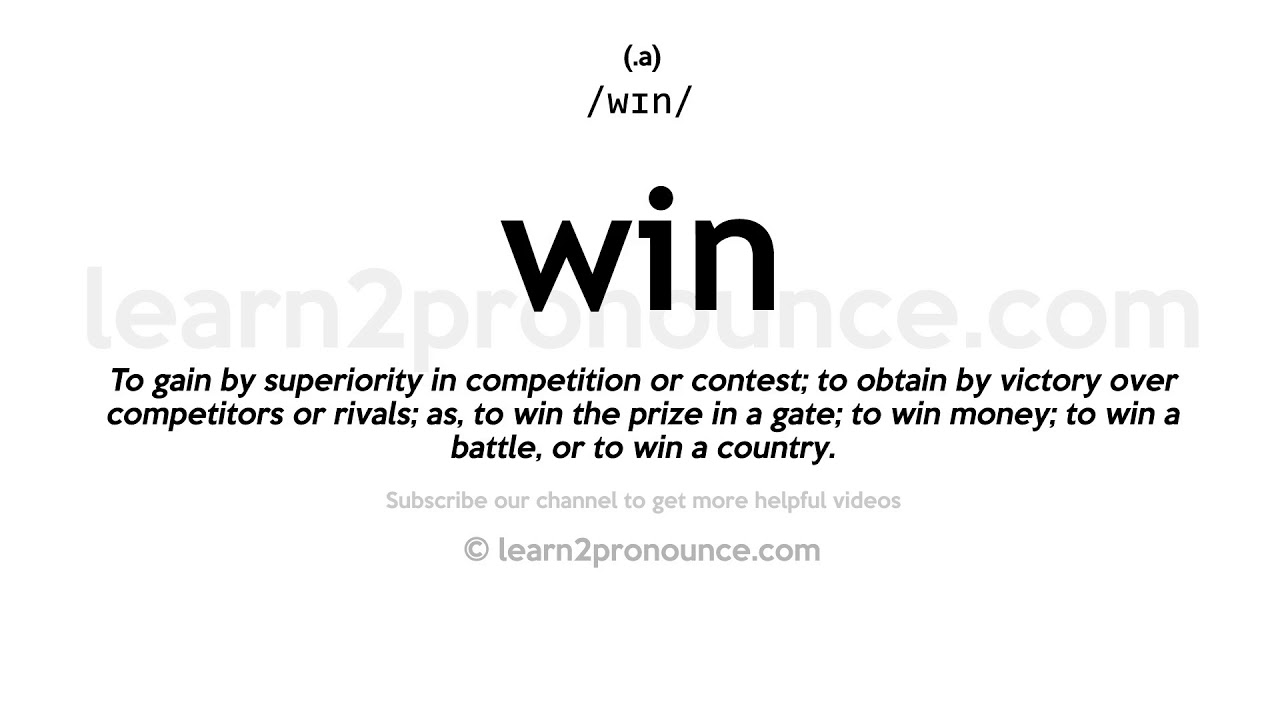 WINNER definition in American English