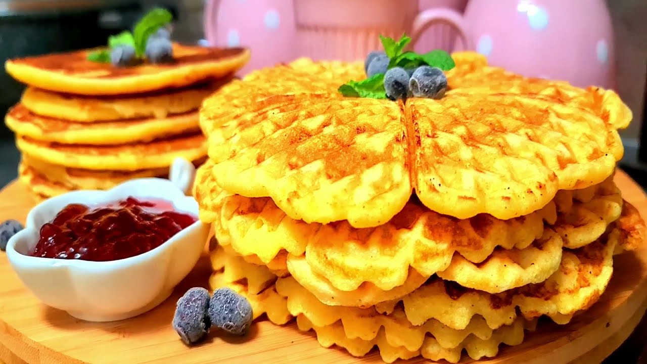Pancakes à la semoule /Harcha à la semoule façon pancakeحريشات بانكيك للفطور