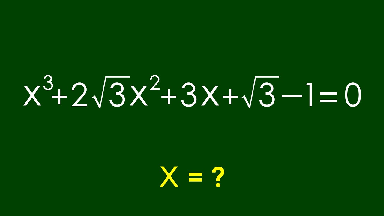 A Nice Algebra Problem | Math Olympiad x=?
