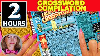 🟢Crossword Compilation 2 HOURS!🟢 Lottery Scratch Off Tickets #lottery #california