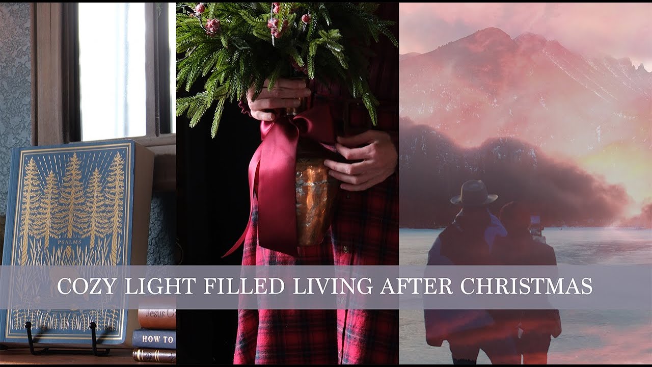 Cozy Light Filled Living After Christmas | DIY Journal from Christmas cards|  Christ-Our Winter Fire