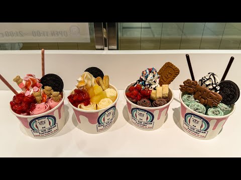 japanese food - ice cream rolls  ロールアイス
