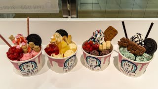 japanese food - ice cream rolls  ロールアイス