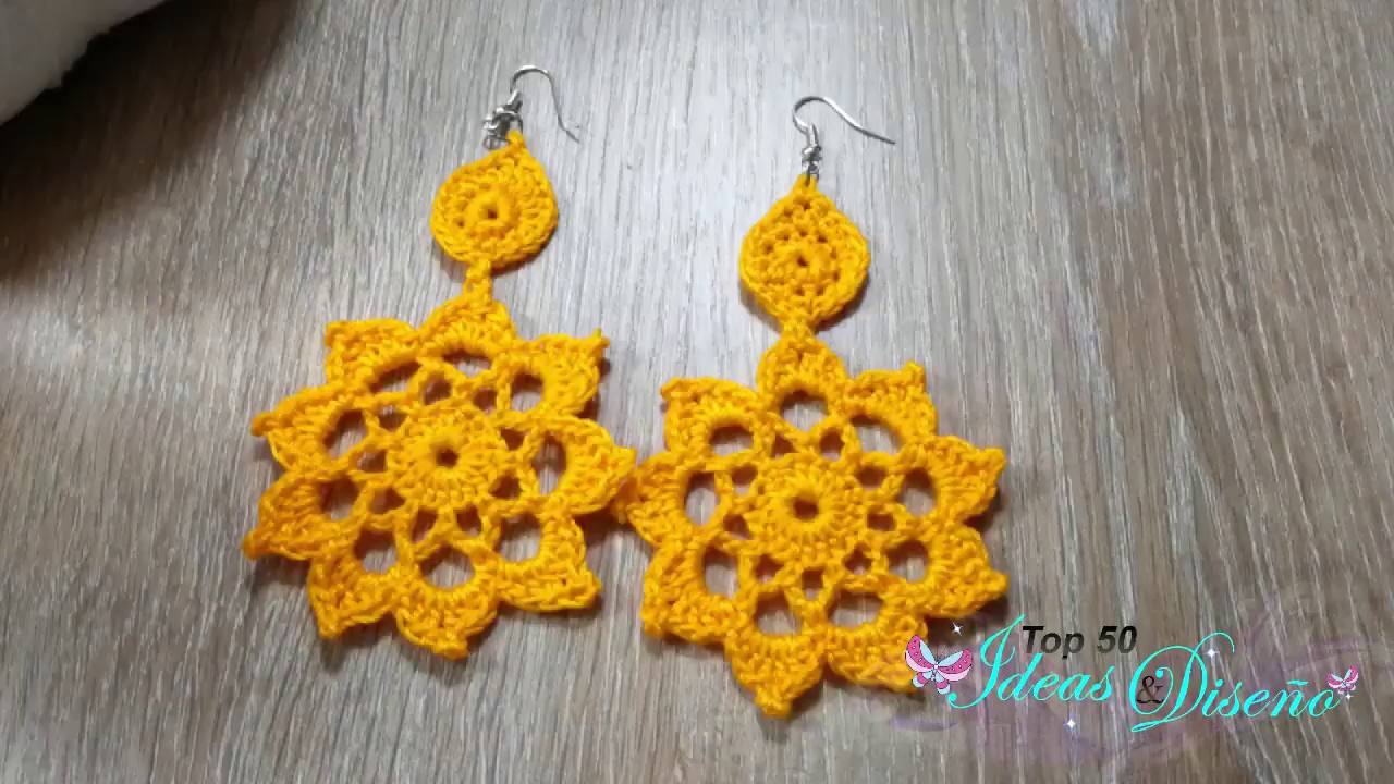 Tutorial Aretes en crochet, diseños geniales y faciles de hacer(english subtitles)