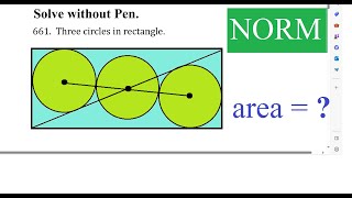 661.  Three circles in rectangle.