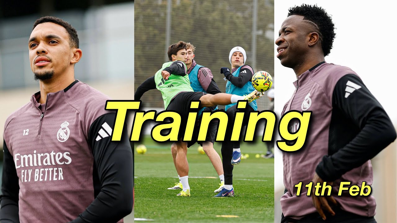 Тренировка «Реала» 11 февраля: Арда Гюлер, Вини Жуниор, Мбаппе, Трент | Подготовка к матчу «Реал ...