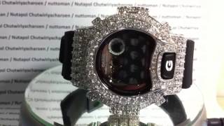 G-shock DW6900 iced out special edition XL sized cz diamond