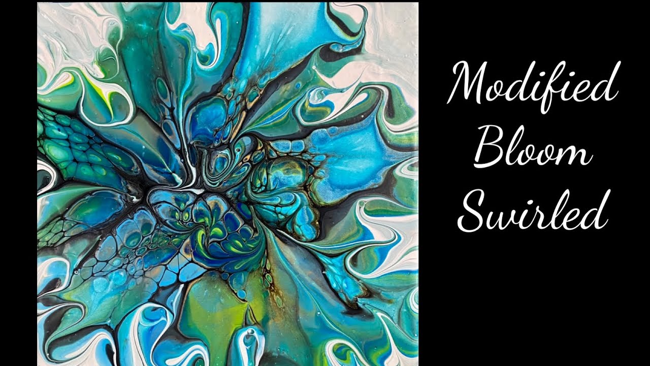 (1167) Awesome Modified Bloom Technique~Swirled~Acrylic Paint Pouring