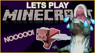 VEGAN T-REX PLAYS MINECRAFT!! LET'S PLAY!! ☁👃 PurpleCrumbs LET'S PLAY