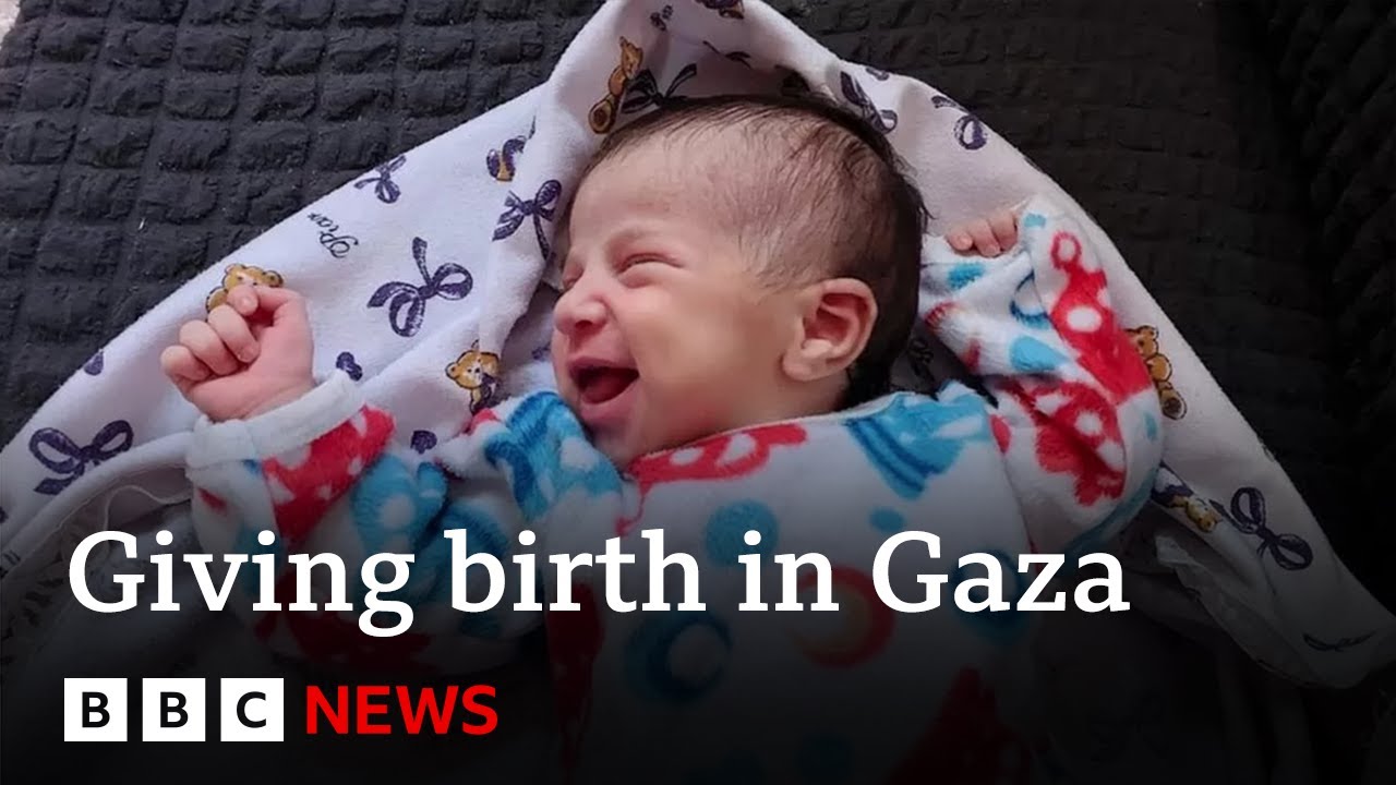 Gaza residents give birth during shelling and power cuts – BBC News
