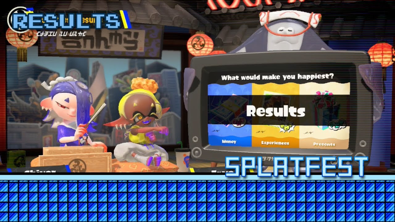 Splatoon 3 - Splatfest Results - Money vs Experiences vs Presents
