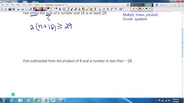 Translating a Sentence Into a Multi Step Inequality