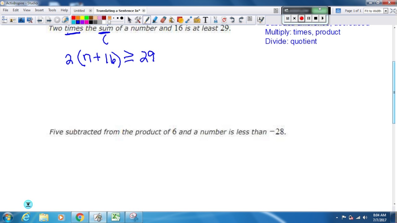 translating-a-sentence-into-a-multi-step-inequality-youtube