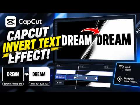 CapCut Secret! Inverted Monochrome Text Effect (Without After Effects)