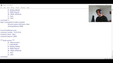 banking system with save files - python 3.4 - showcase