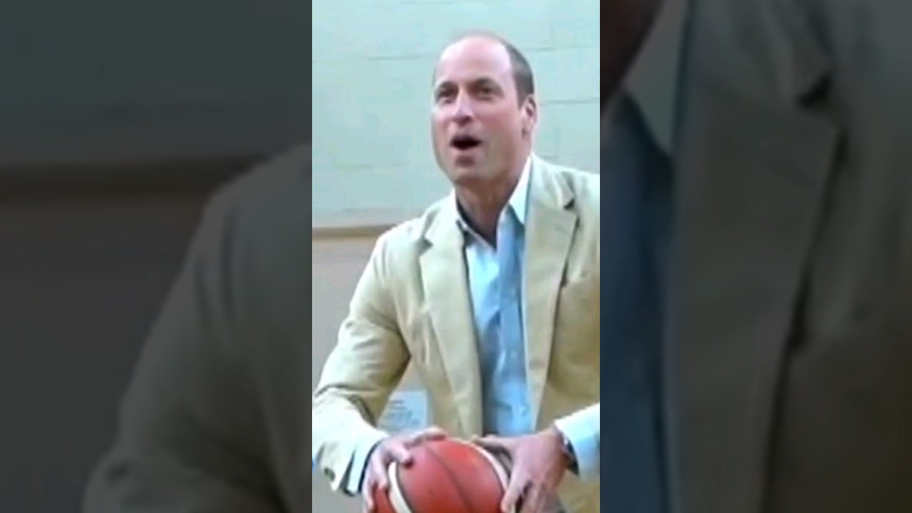Prince William played basketball with the youth members.