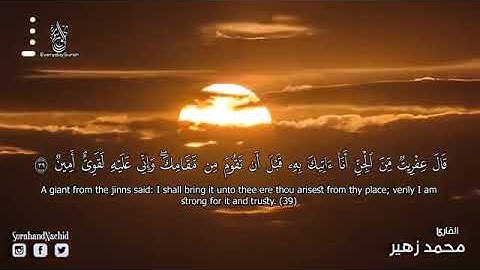 سورة النمل بصوت القارئ: محمد زهير.