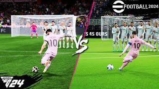 EA FC 24 vs. eFootball 2024: Free Kicks | 4K